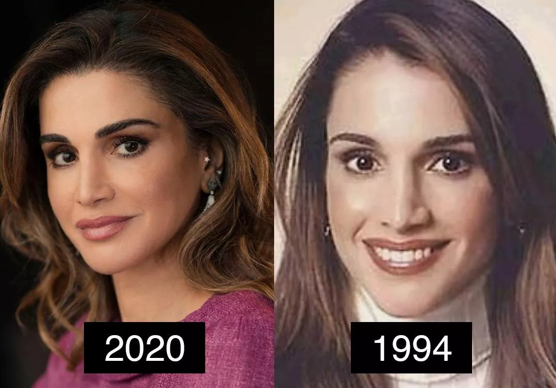 بالصور، مراحل تطوّر جمال الملكة رانيا عبر السنين