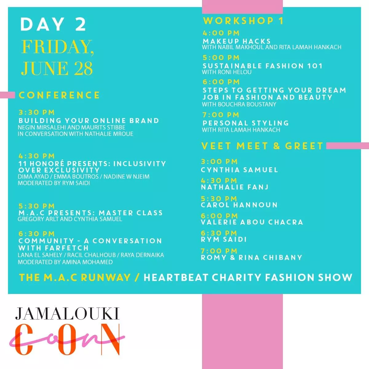 JamaloukiCon 2019: الجدول المفصّل لهذا الحدث طيلة 3 أيام