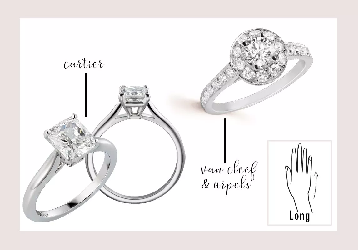 خاتم الماس المناسب لكِ بحسب شكل أصابعكِ