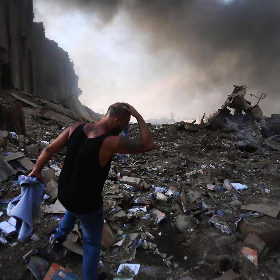 انفجار بيروت لبنان صور فيديوهات