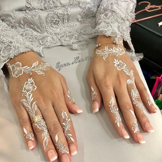 نقش حناء ناعم وخفيف 