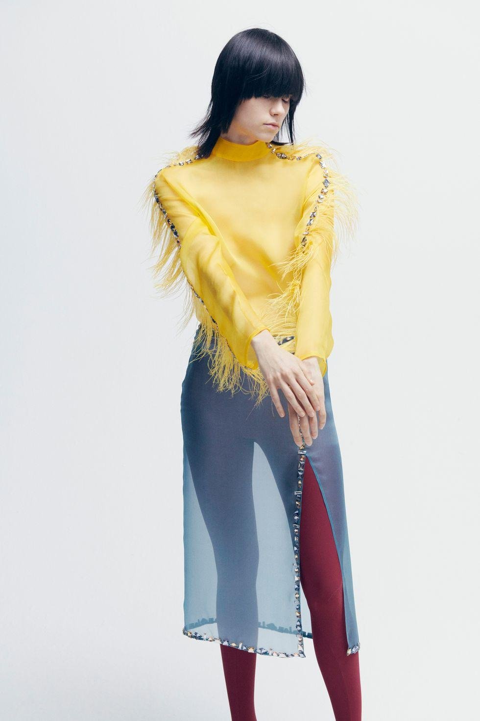  Emilio Pucci اميليو بوتشي القماش الشفاف آخر موضة أسبوع الموضة في ميلانو لخريف وشتاء 2021-2022 Transparent Translucent Dress Skirt Leggings PVC 