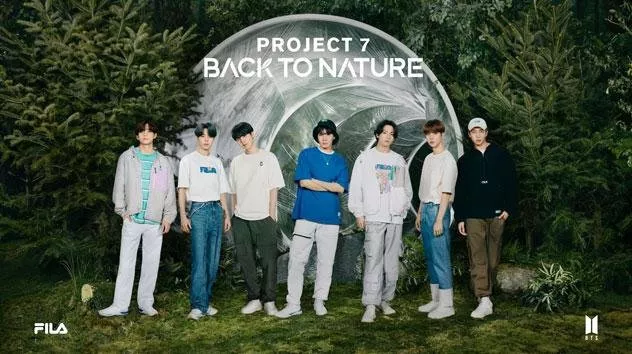 علامة Fila تتعاون مع فرقة بي تي إس في تشكيلتها الجديدة Project 7 Back to Nature المصغّرة