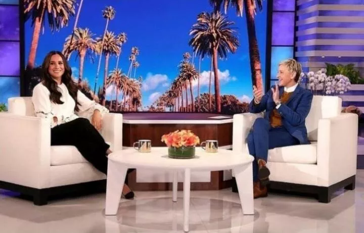 ميغان ماركل بلوك أنيق في برنامج The Ellen DeGeneres Show...مواضيع متنوعة ومقلب مضحك خلال المقابلة