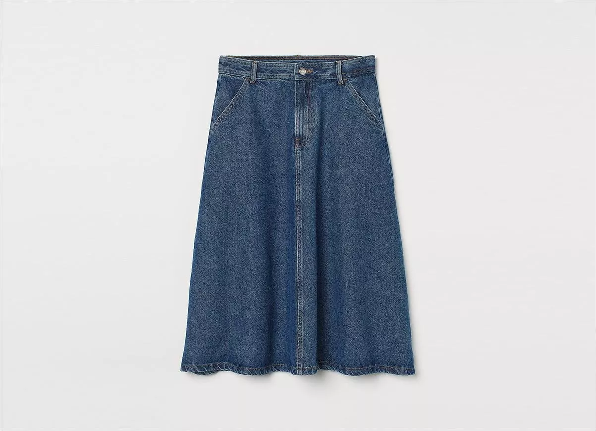 موديلات تنانير جينز تنورة جينز  تنورة  اتش اند ام H&M