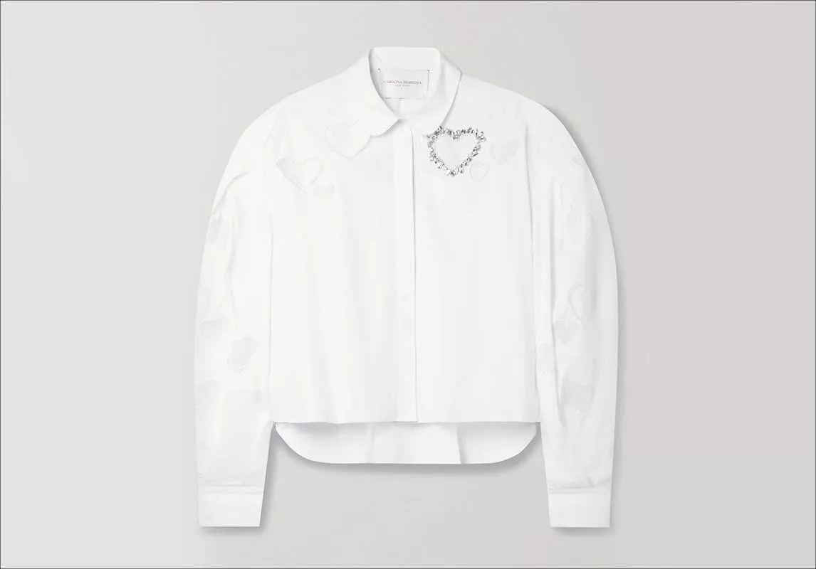 قميص ابيض من Carolina Herrera موديلات قميص أبيض قمصات قميص خيف 2021