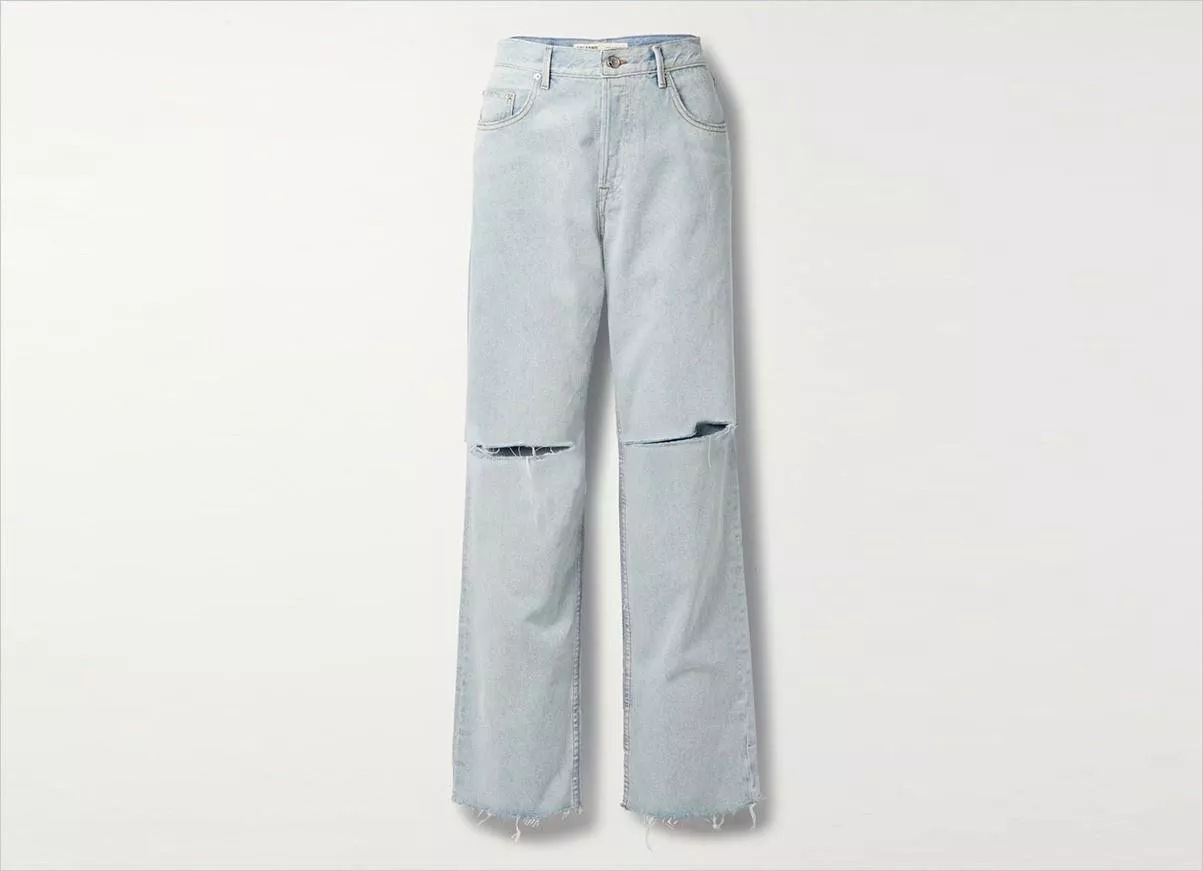 جينز مقطع من Grlfrnd سروال جينز بناطيل جينز خريف 2021 
