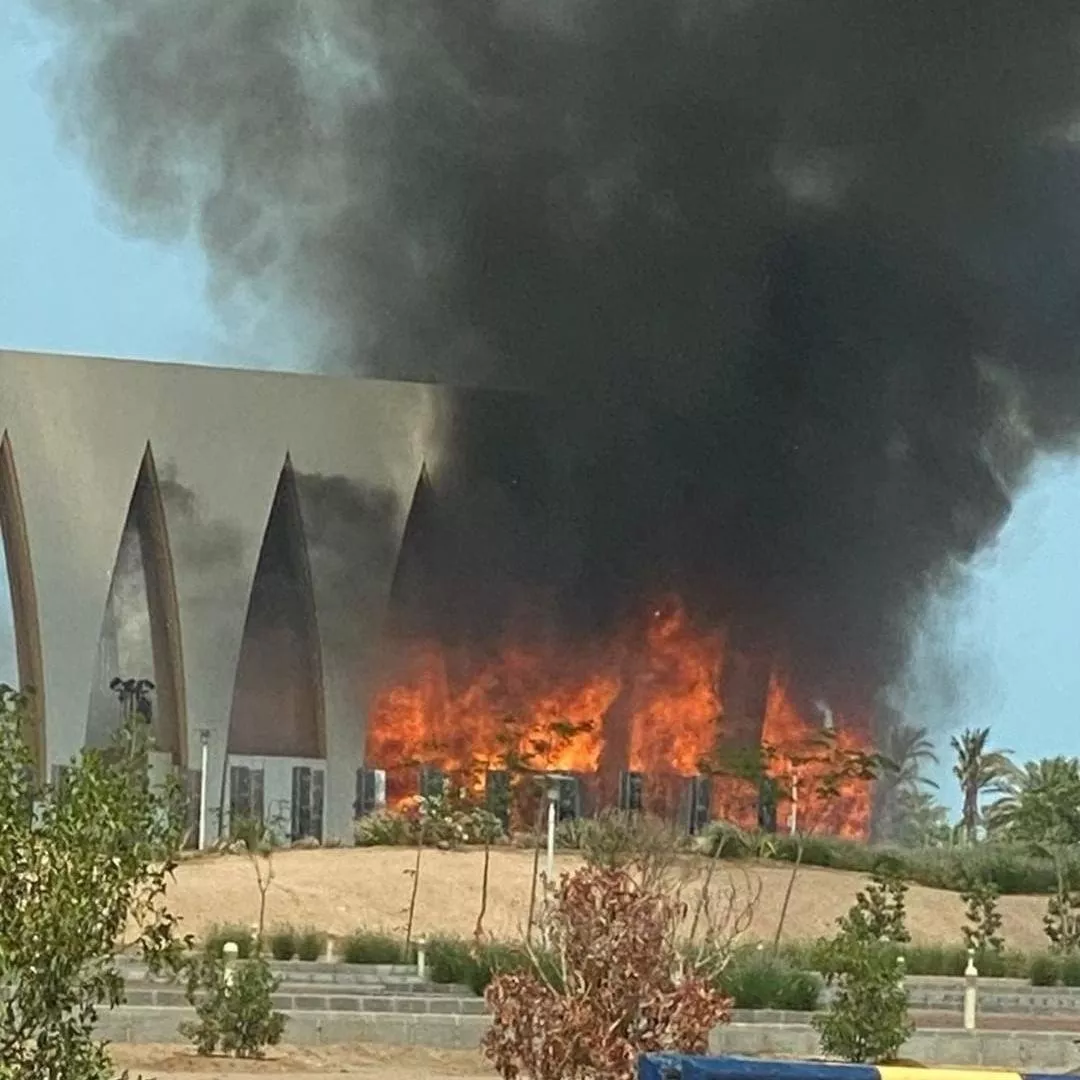 حريق ضخم في صالة احتفالات مهرجان جونة السينمائي